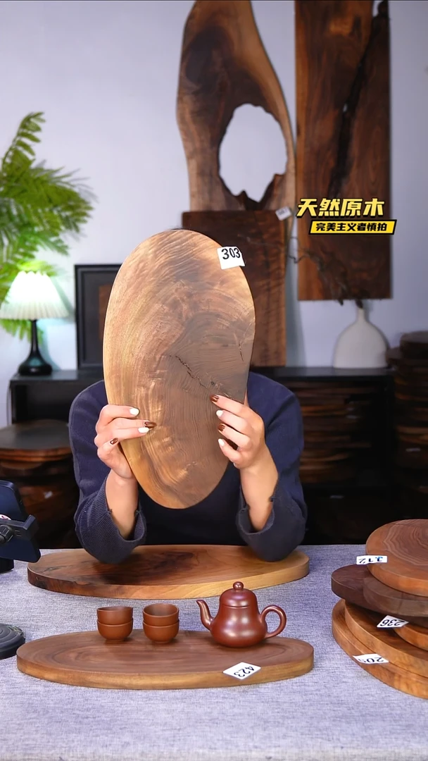 木北美黑胡桃原木.干裂疤结不属于商品质量问题完美主义者慎拍