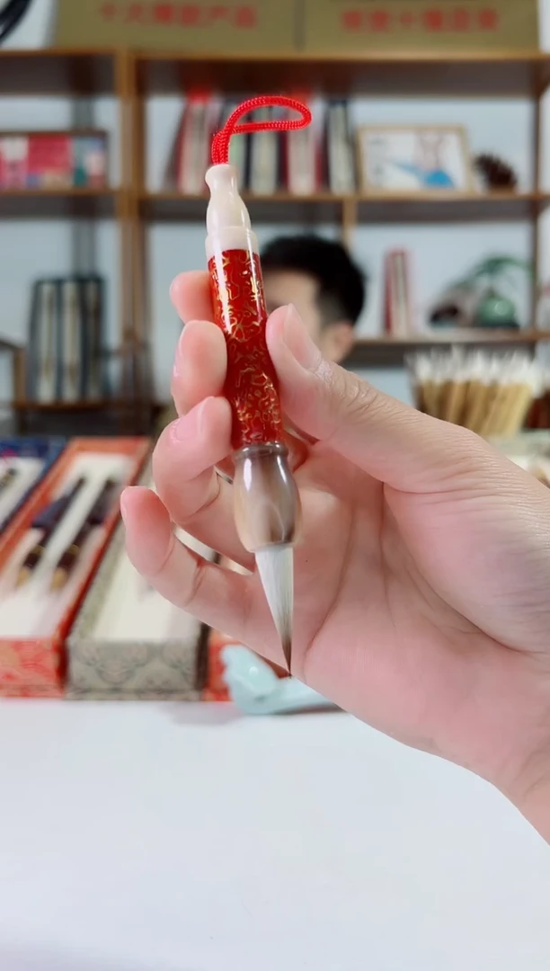 大漆牛角斗小短杆兼毫2.7