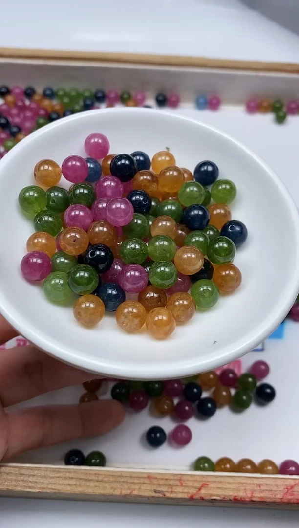 散珠未镶嵌碧玺C525 碧玺8mm25个9.9元