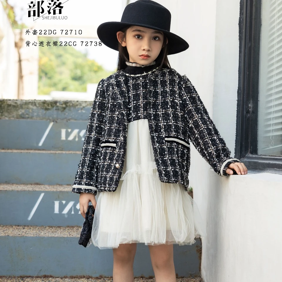 72710儿童秋冬加棉外套女童小香风洋气时尚