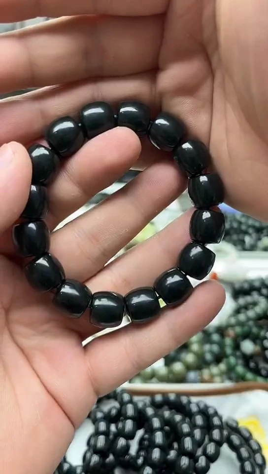手串未镶嵌和田玉纯天然新疆塔县黑青14