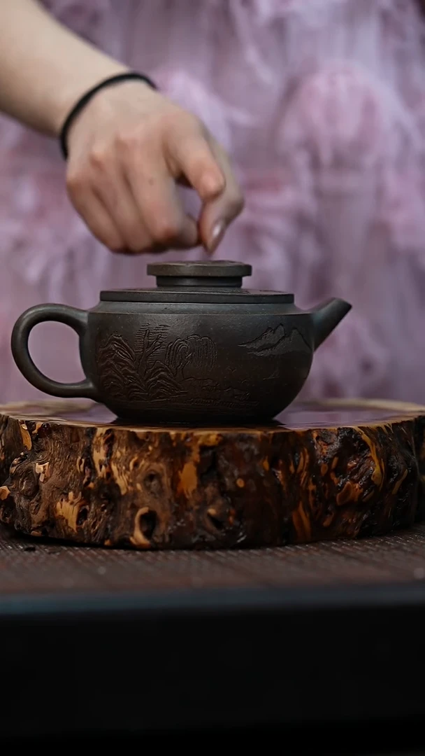 茶壶紫砂宜兴岁颐传砂原矿全手1
