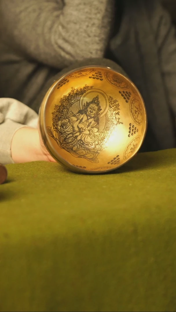 【闪购商品】手工颂钵激光雕刻福禄使者15cm