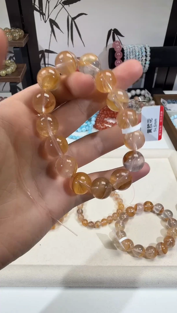 未镶嵌手串水晶SJ-59黄胶花
