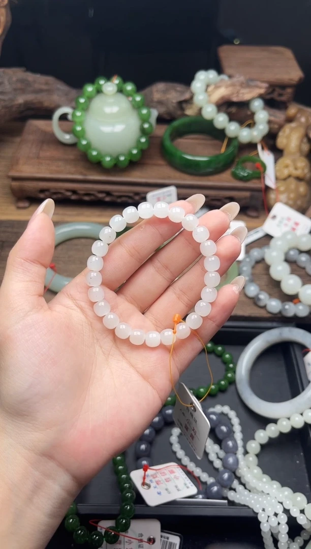 未镶嵌手串和田玉卡8新疆黑山 老型9012772
