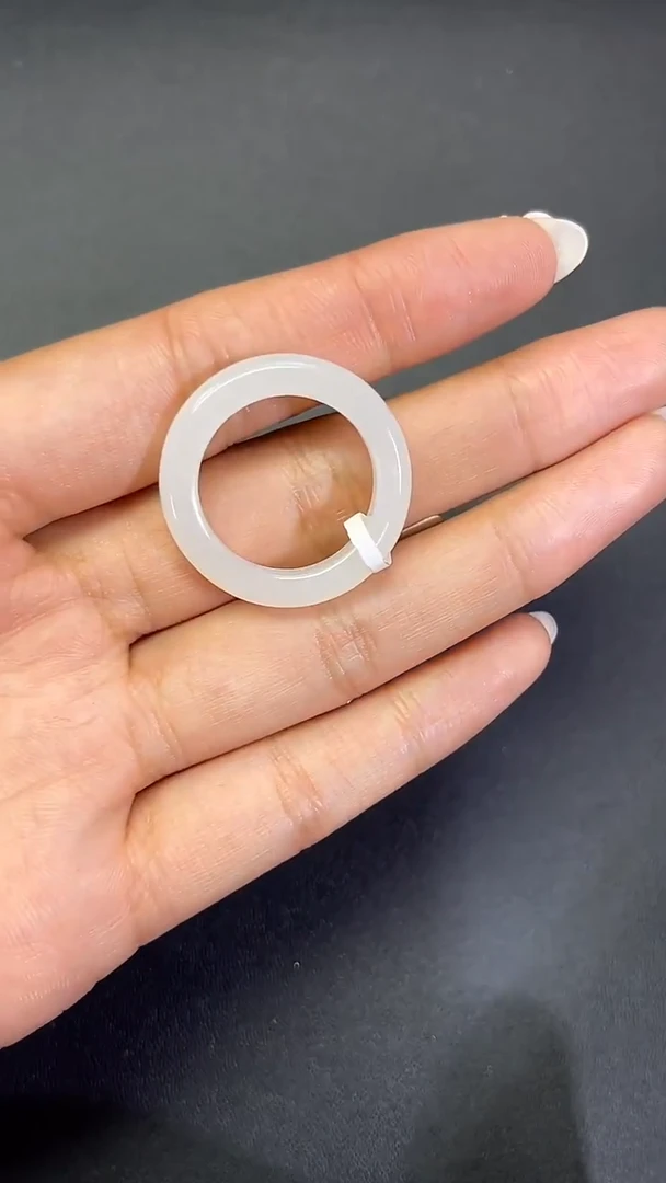 未镶嵌戒指和田玉710036#和田玉新疆白玉内径20mm+戒圈多人