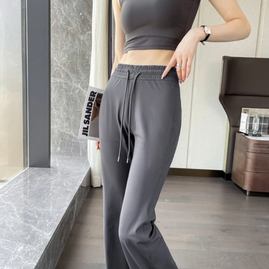 速干冰丝休闲喇叭裤女夏季薄款2025新款爆款外穿鲨鱼瑜伽微喇裤子