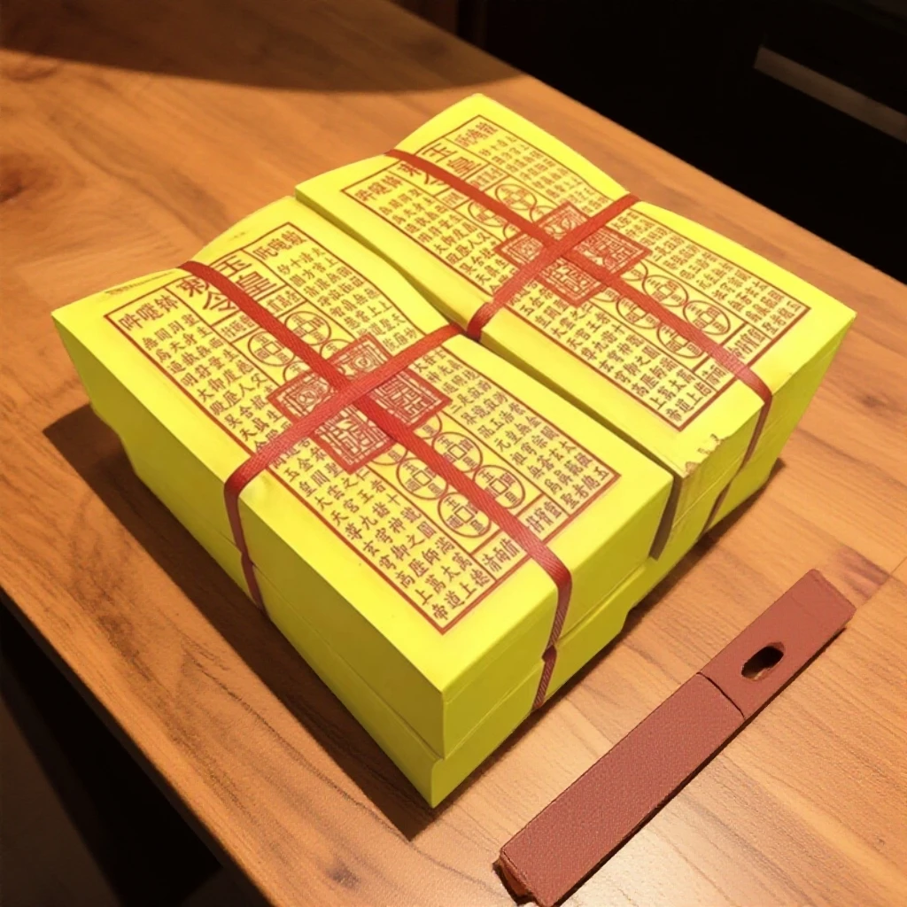 竹浆纸黄表纸 张张清晰 500张黄烧纸手工折纸