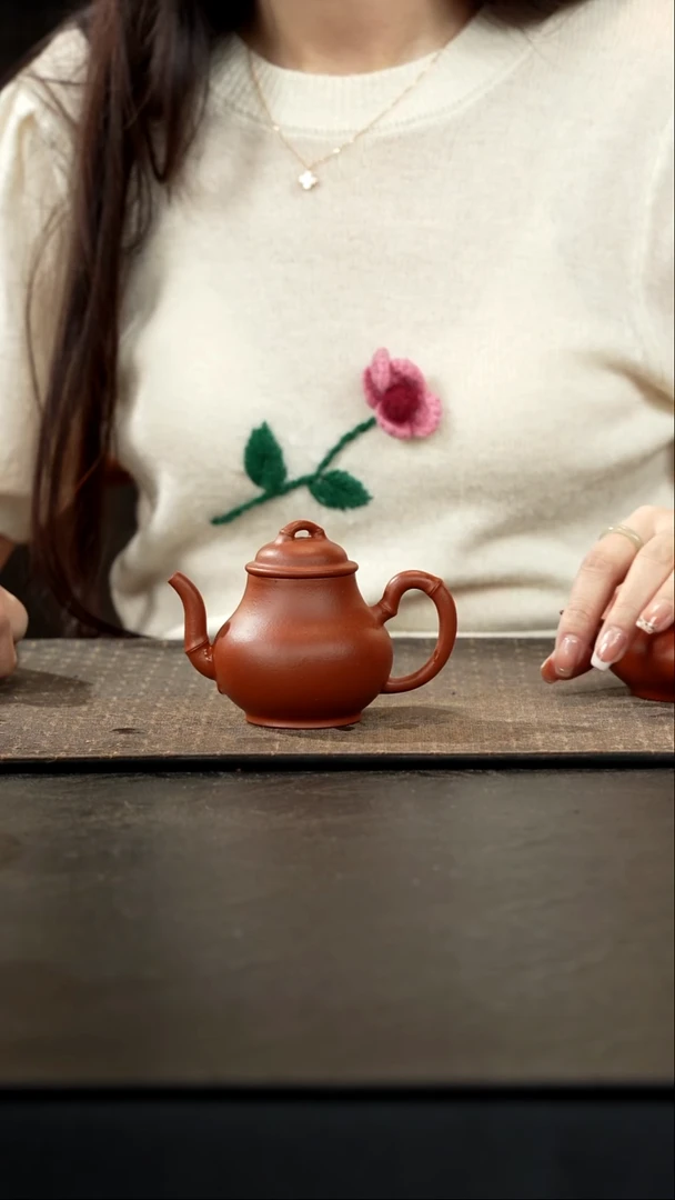 茶壶紫砂小*蜂全手 生砂朱泥竹婷壶