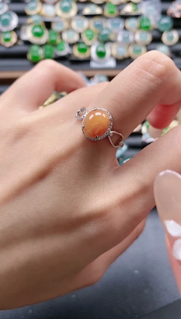 【闪购商品】翡翠戒指银S925镶嵌51511