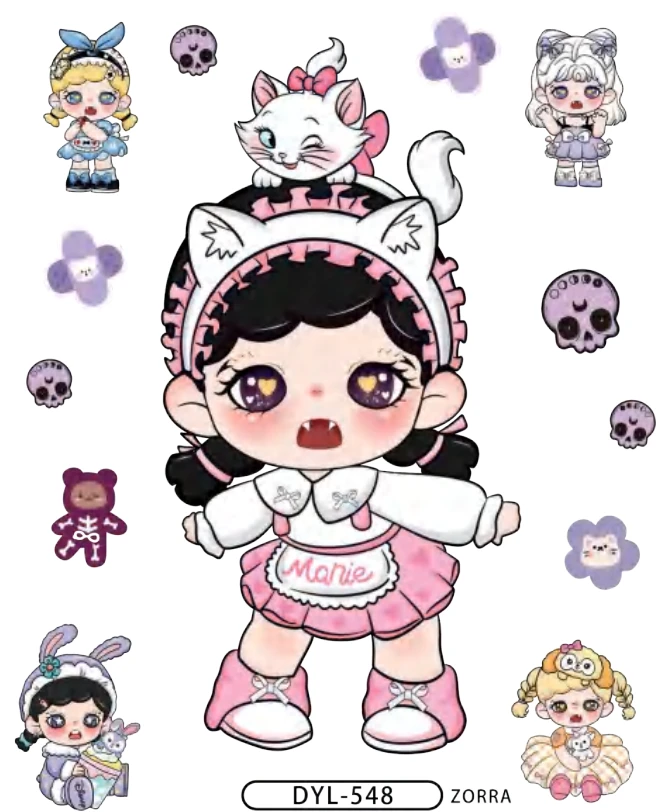 水晶立体转印贴果冻防水贴卡Q版动漫二次元DIY