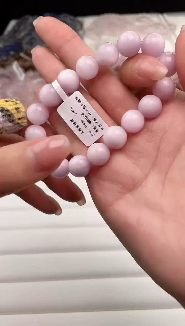 【闪购商品】水晶手链未镶嵌天然紫锂辉11mm