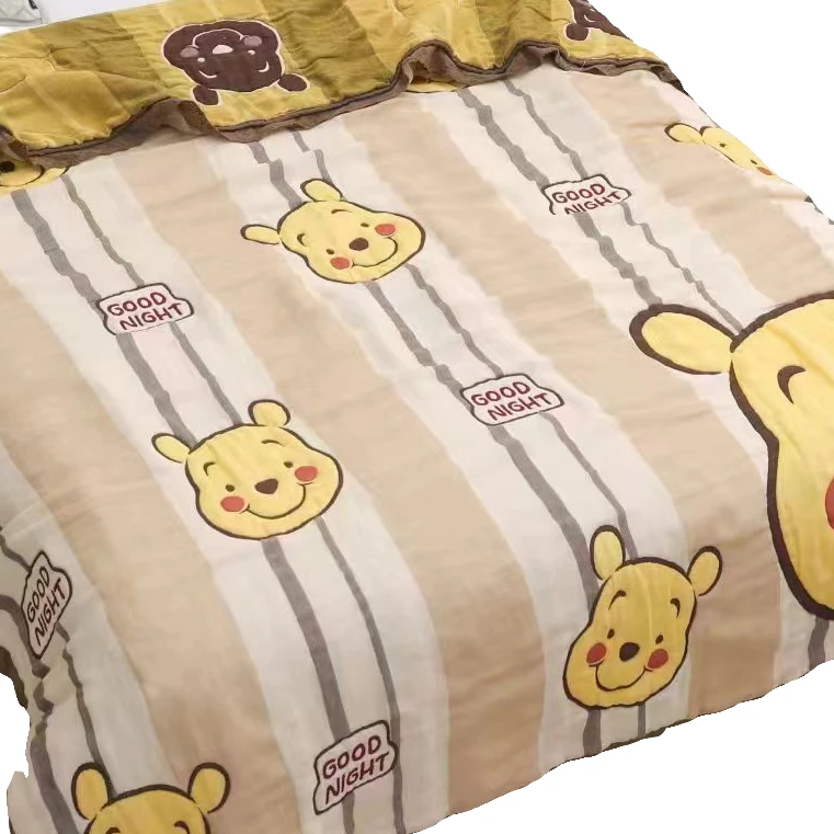 专享【京かわ会社】多层纱布亲肤柔软泡芙被150*200cm 条纹维尼