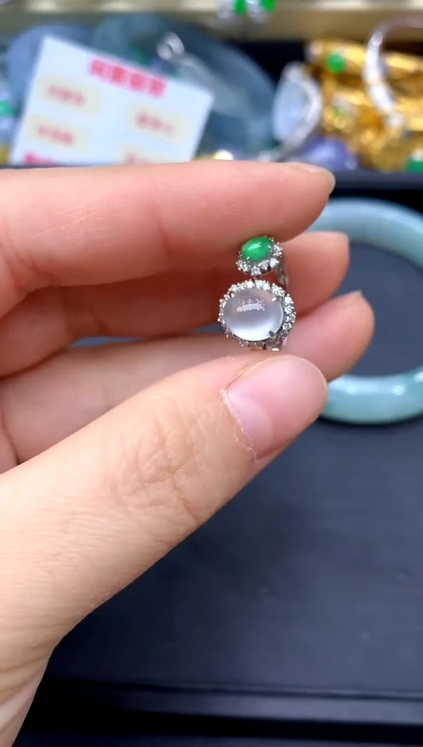 18K金镶嵌戒指翡翠578-中国好珍宝