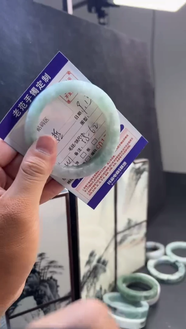 未镶嵌手镯定制翡翠小*手镯58-62