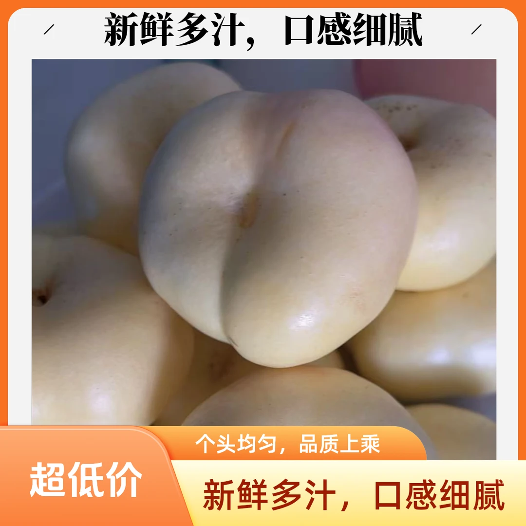 鲜桃采摘新鲜桃子奶油蟠桃包甜顺丰发货