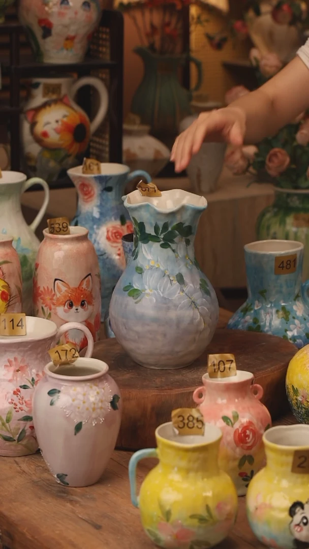 陶瓷景德镇设计师手作花器摆件侘寂风377