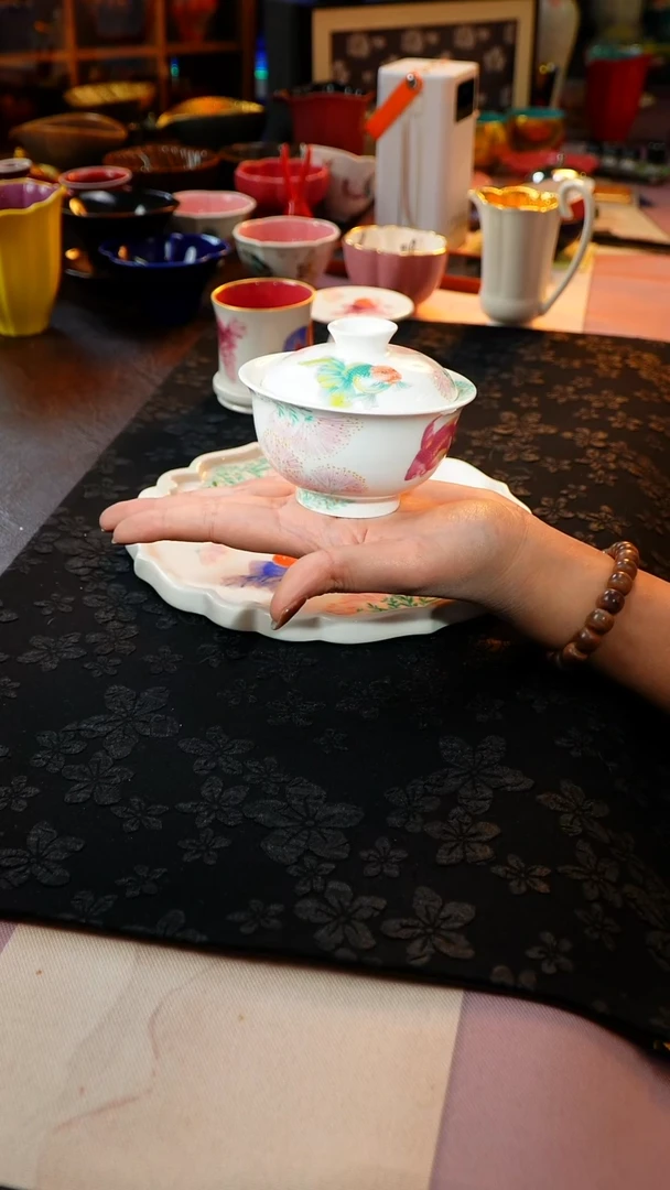 茶杯紫砂【宜景窑系列】盖碗