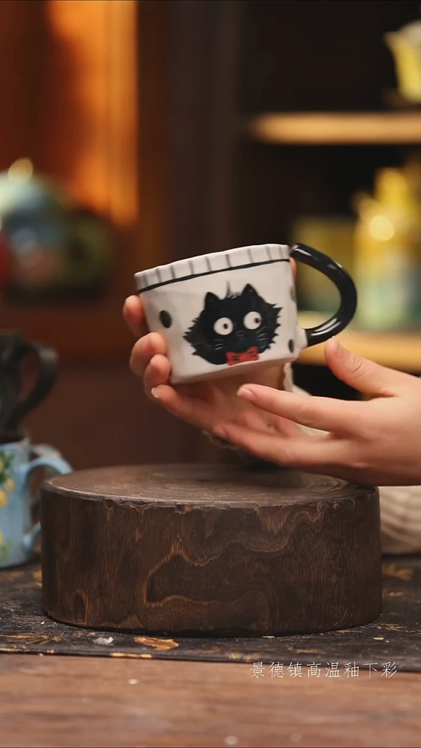 陶瓷景德镇高温釉下手绘陶瓷@L334@