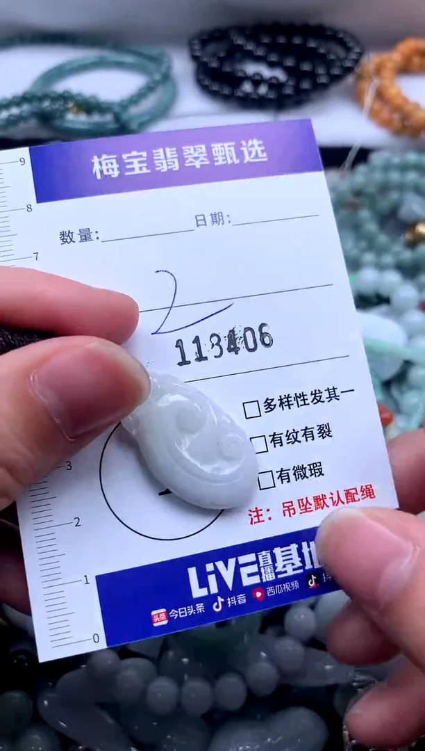 颈饰未镶嵌翡翠福利不退换，微瑕不影响佩戴介意勿拍！2