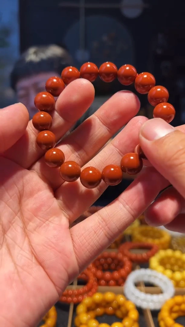 未镶嵌手链南红玛瑙11+精圆