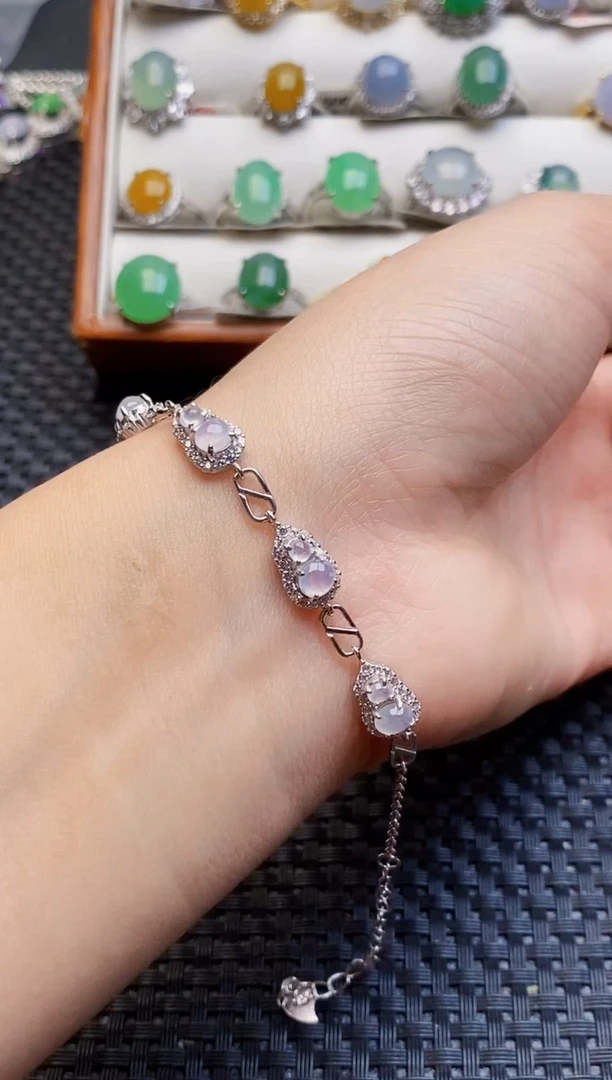 银S925镶嵌戒指翡翠2300