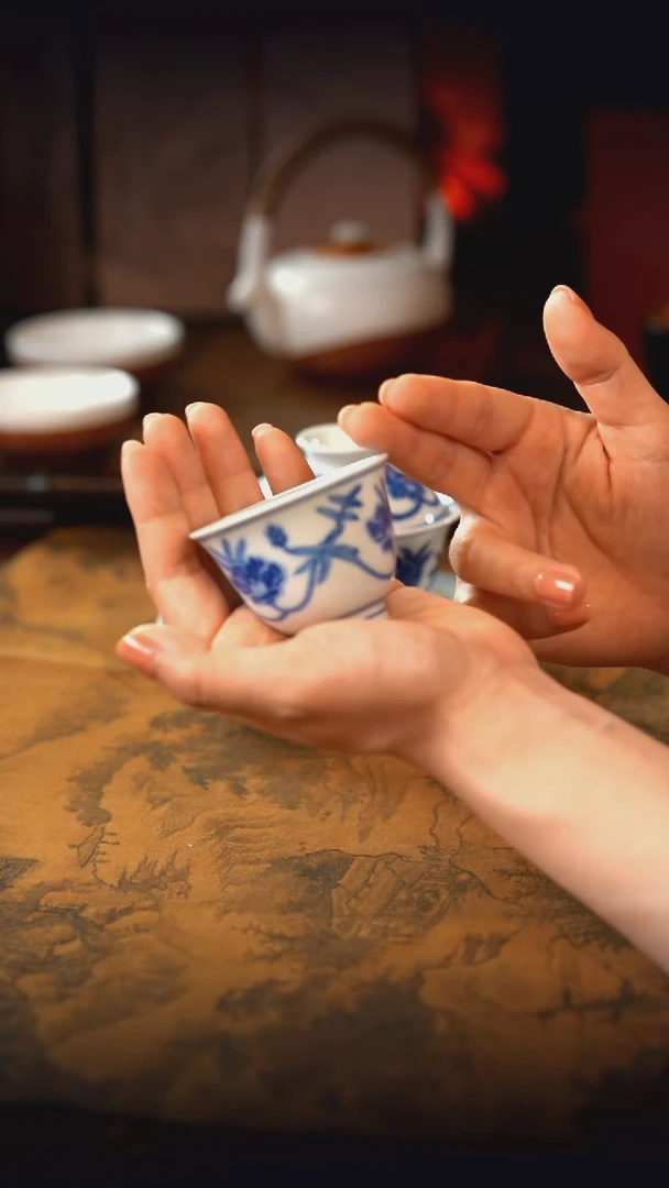 见山烧 秋葵铃铛杯