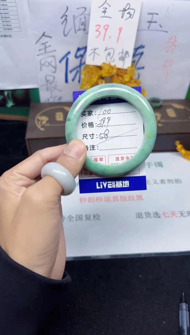 未镶嵌手镯翡翠100