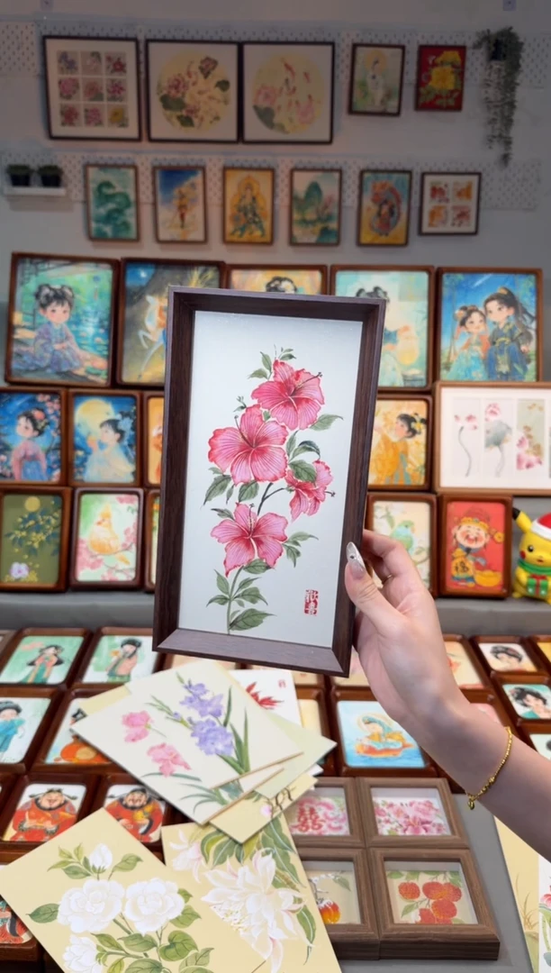 国画扶桑花 手绘国画27