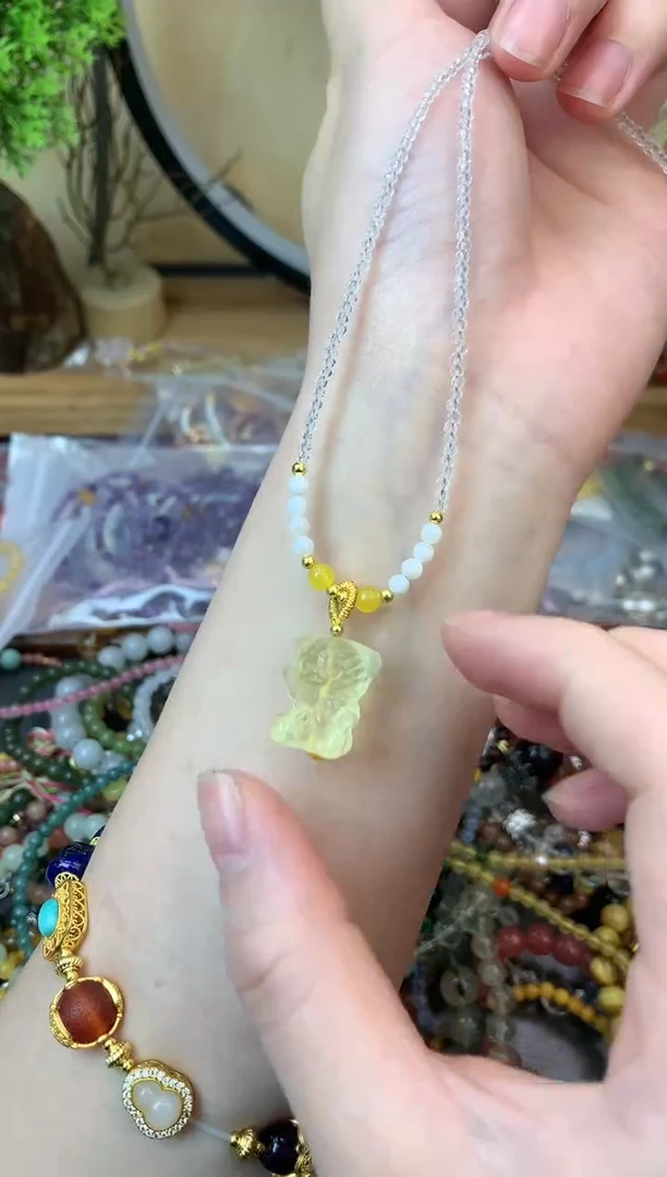【闪购商品】黄晶颈饰未镶嵌344手串