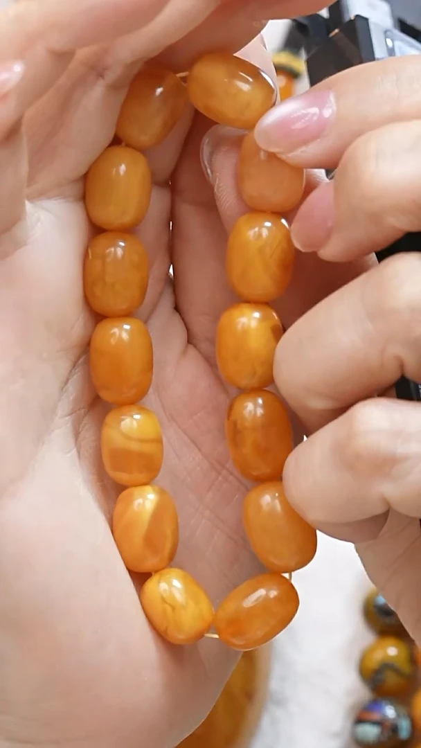 蜜蜡颈饰未镶嵌8700天然蜜蜡珠宝奇石全部保真