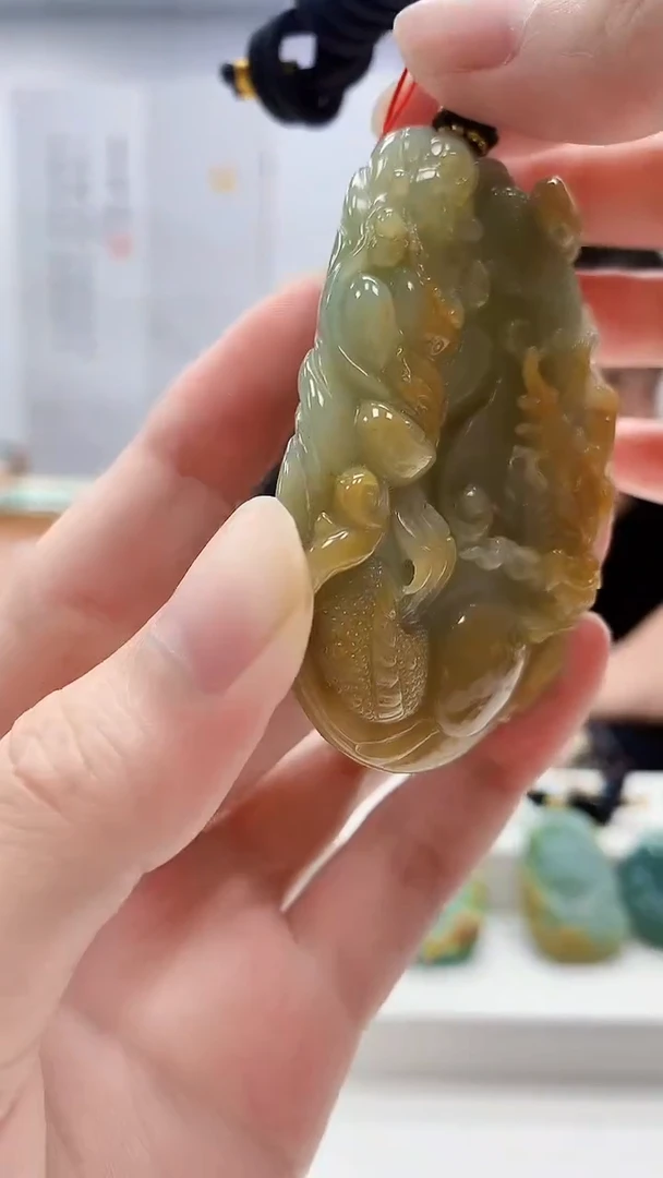 定制翡翠未镶嵌茗***^5060zm-毛货挂件