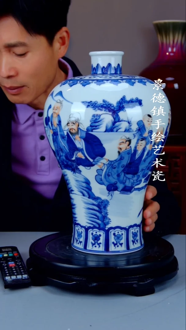 摆件陶瓷景德镇手工手绘陶瓷摆件57