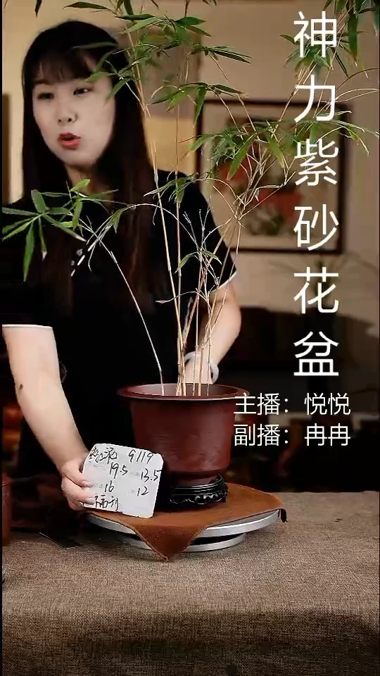 紫砂花盆花卉工艺9119+s