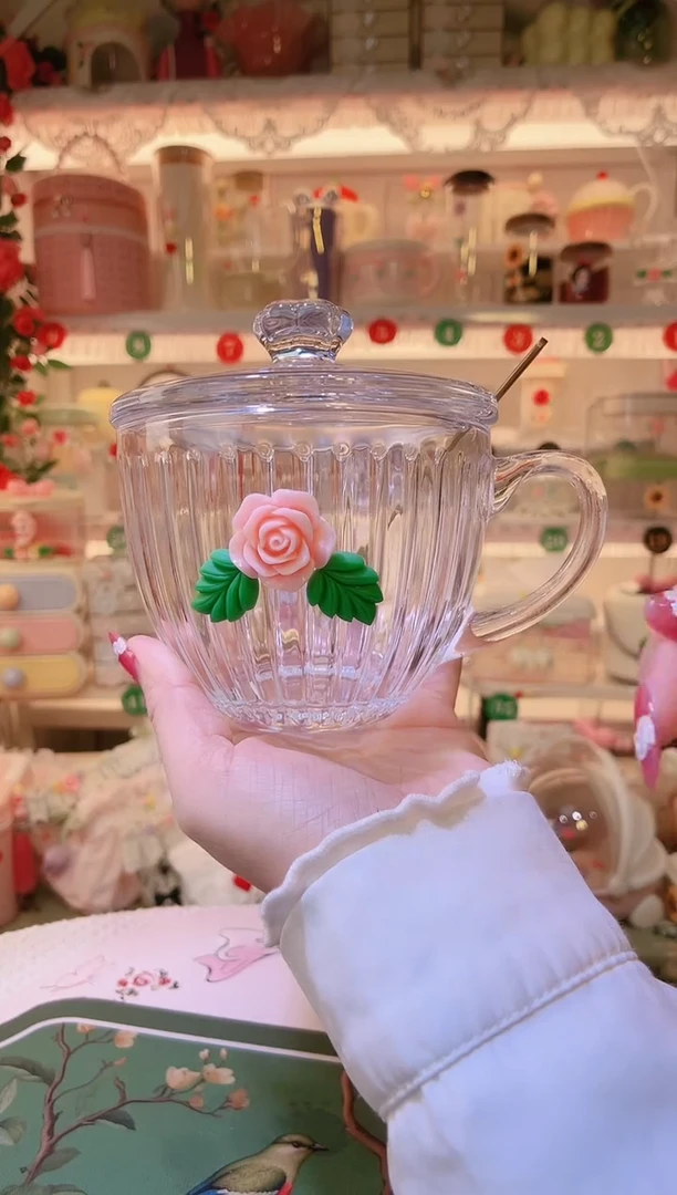 玻璃带盖早餐杯——手工制作品质好！