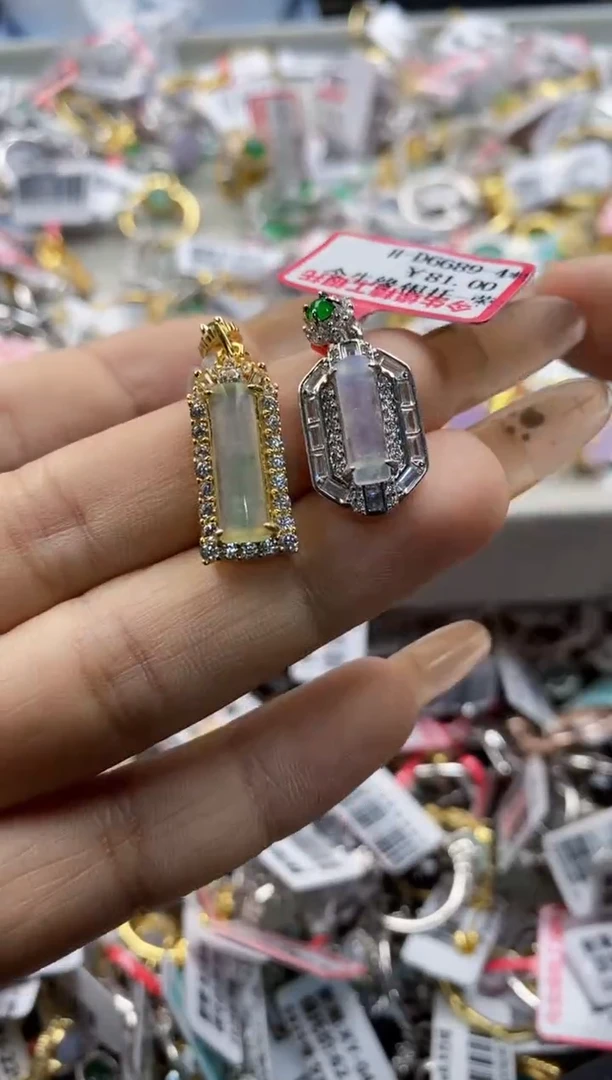 翡翠戒指银S925镶嵌333333   51`2