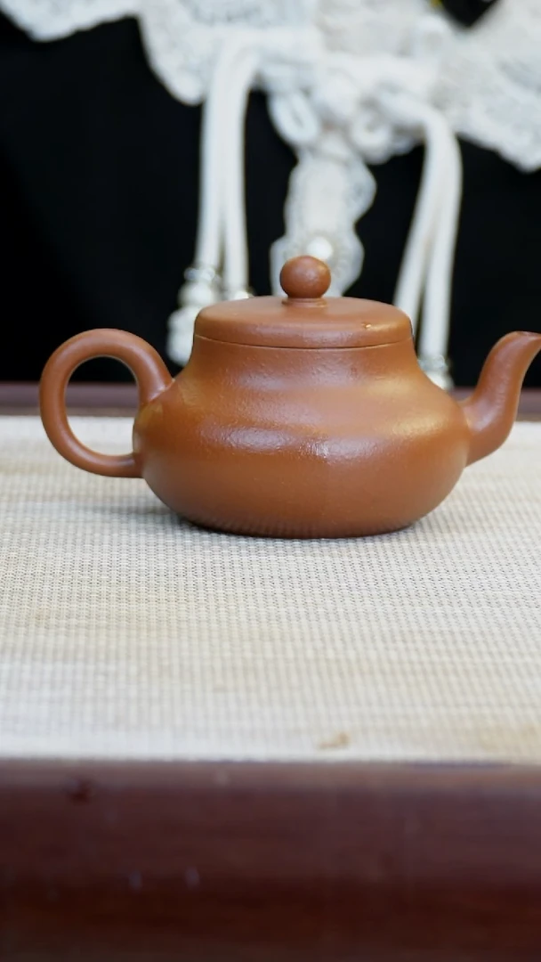 茶壶紫砂小煤窑朱泥君德160C微微暇壶盖微松