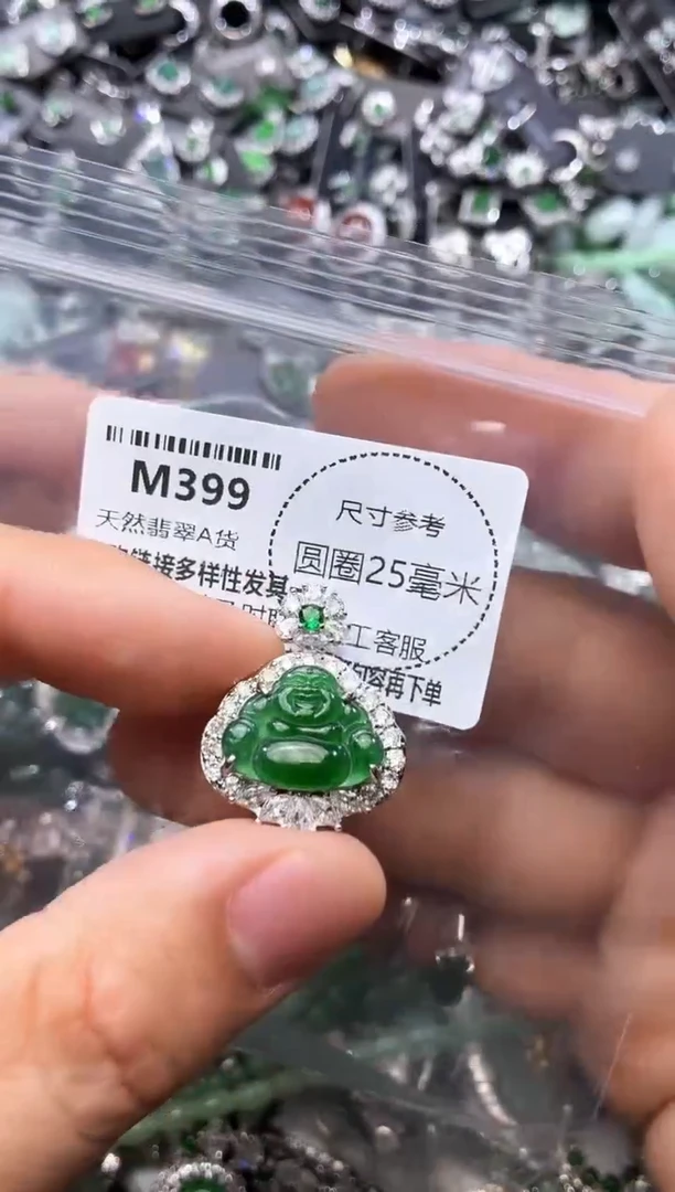 翡翠未镶嵌颈饰M399吊坠