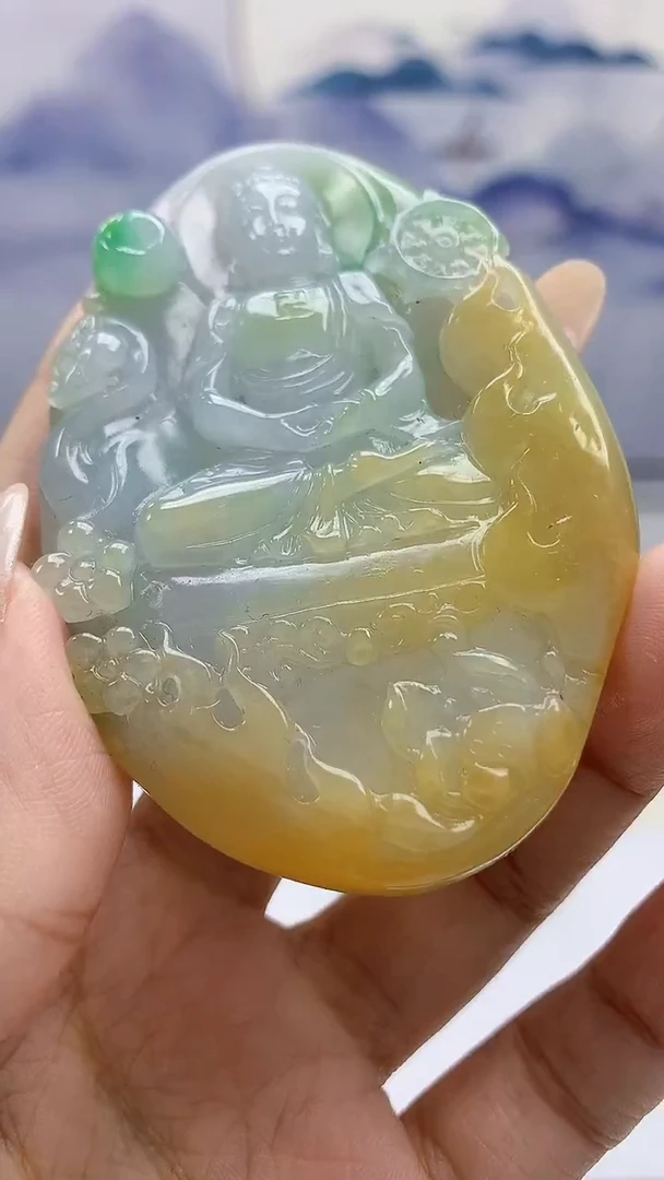 未镶嵌定制翡翠4868xx-毛货挂件48