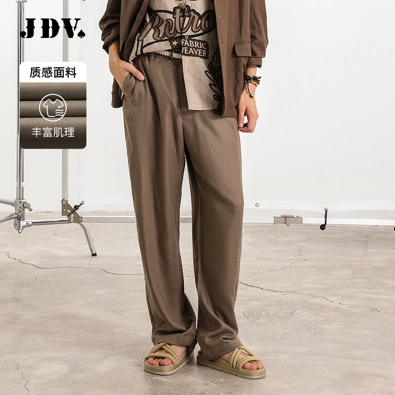 男装2025夏季新款商场同款棕色男士舒适宽松休闲西裤SPL56S1