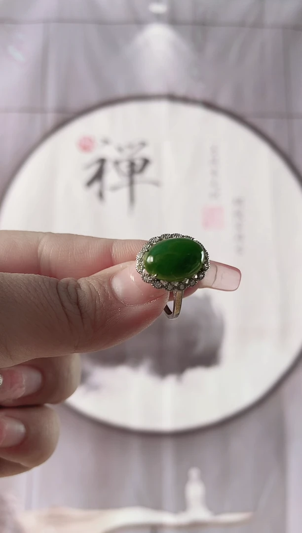 【闪购商品】和田玉戒指银S925镶嵌福利戒指001
