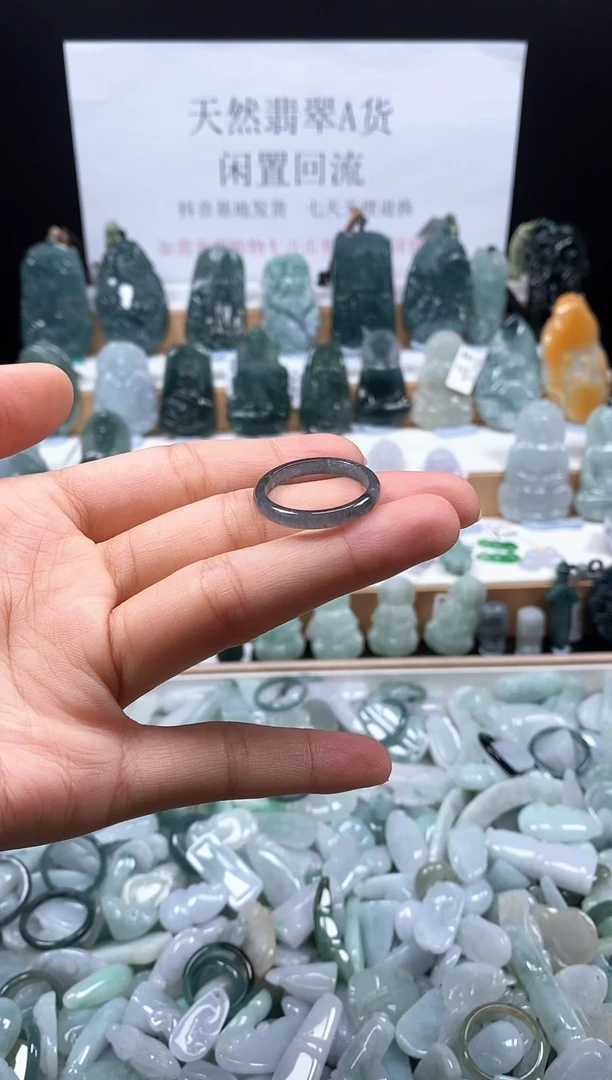 翡翠戒指未镶嵌戒指圈口20