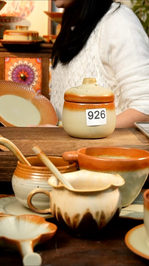 盘高颜值粗陶餐具限时抢购