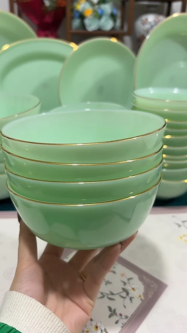 5.5英寸玉瓷碗4个口径13.8厘米