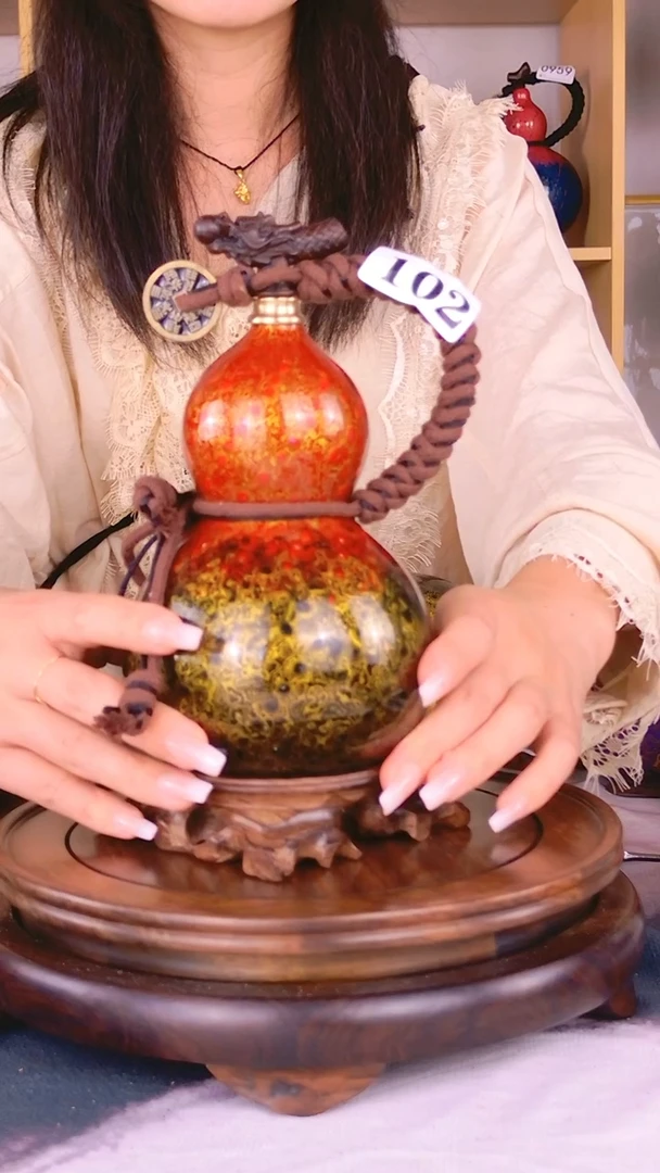 荣**业102一物一拍 大漆酒葫芦 真葫芦真大漆