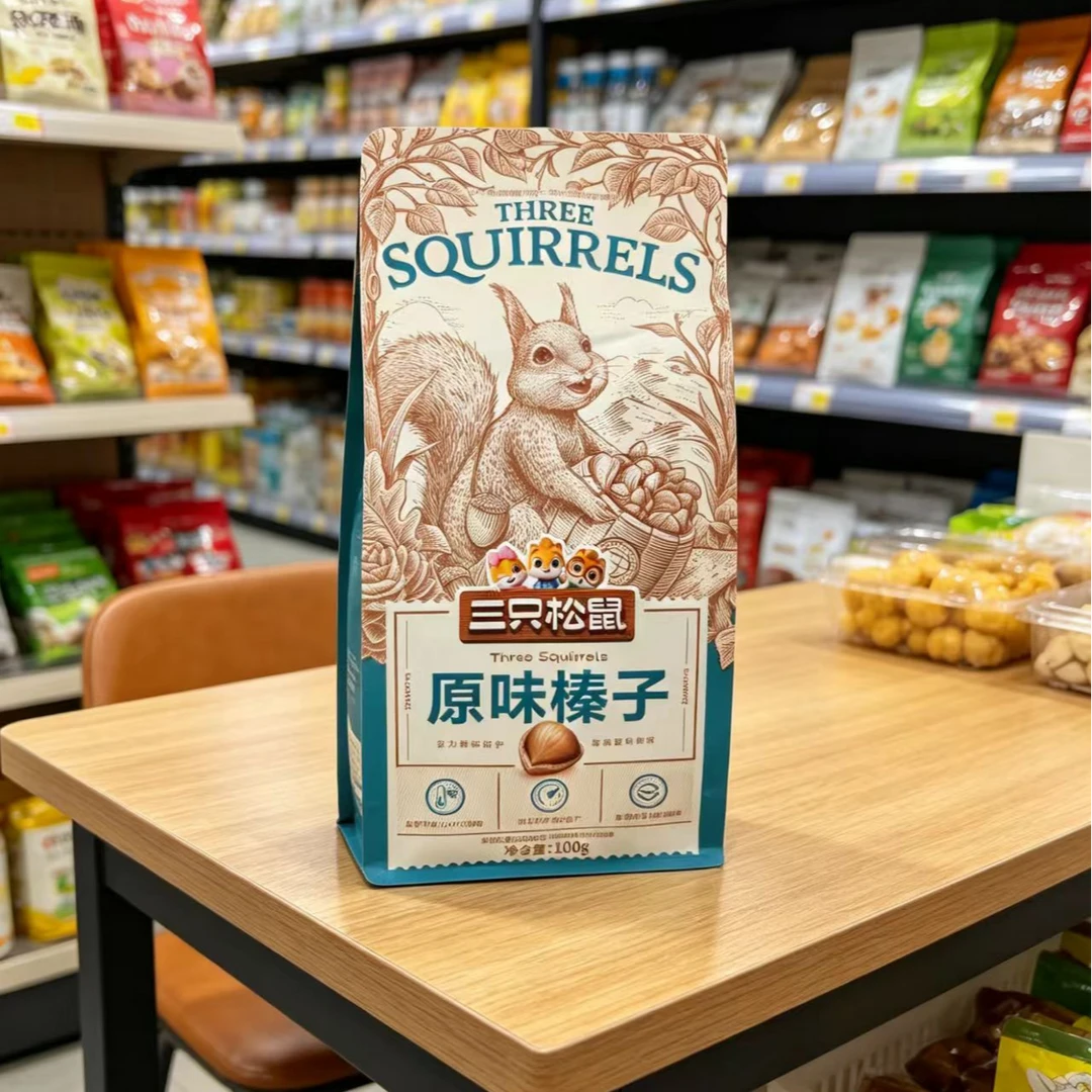 三只松鼠原味榛子100g*3日期8月底到9月