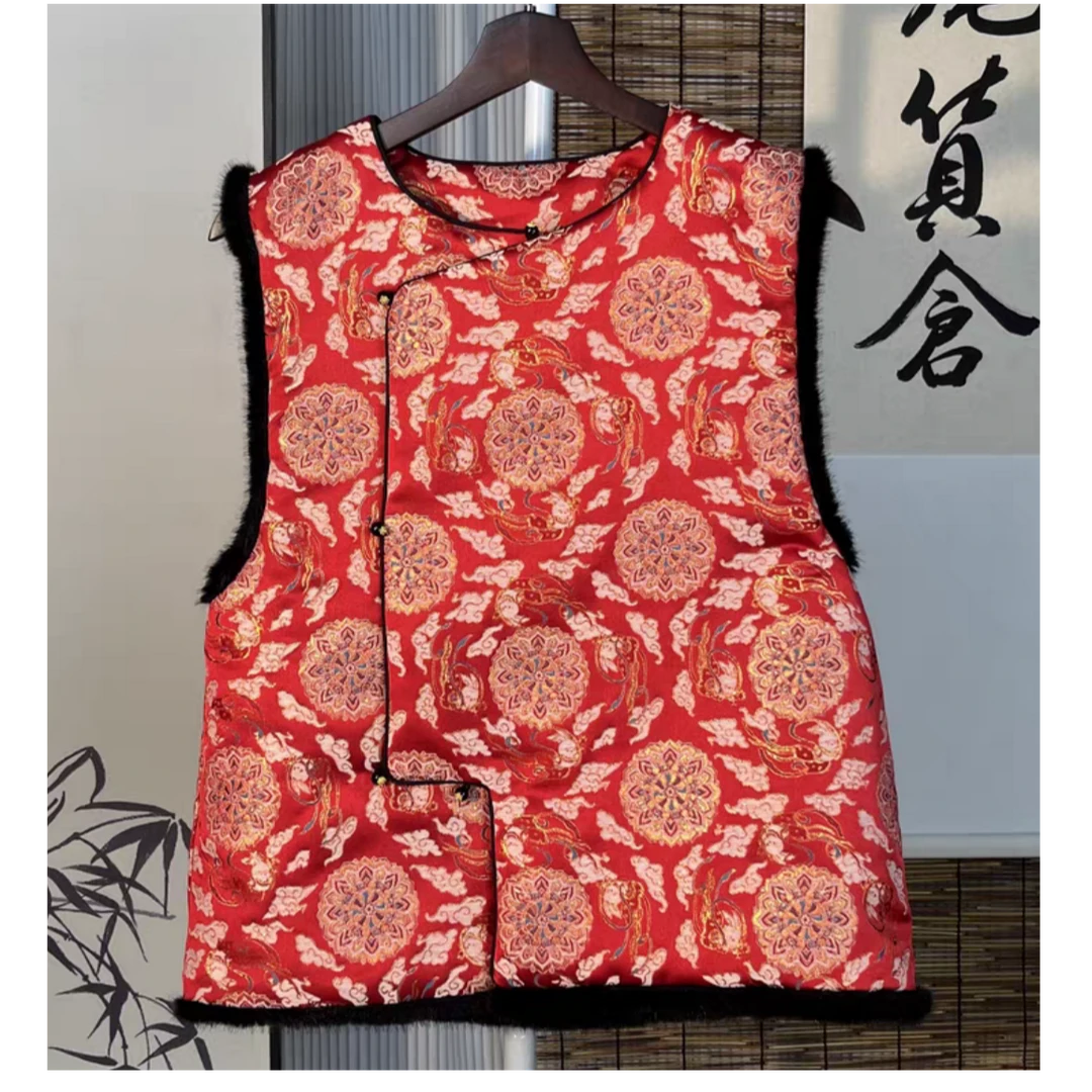 【刘家】中式小兔子红色马甲