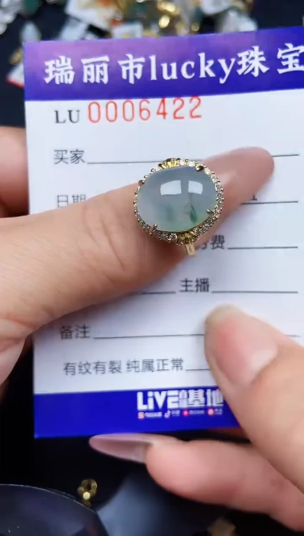 翡翠银S925镶嵌颈饰6422