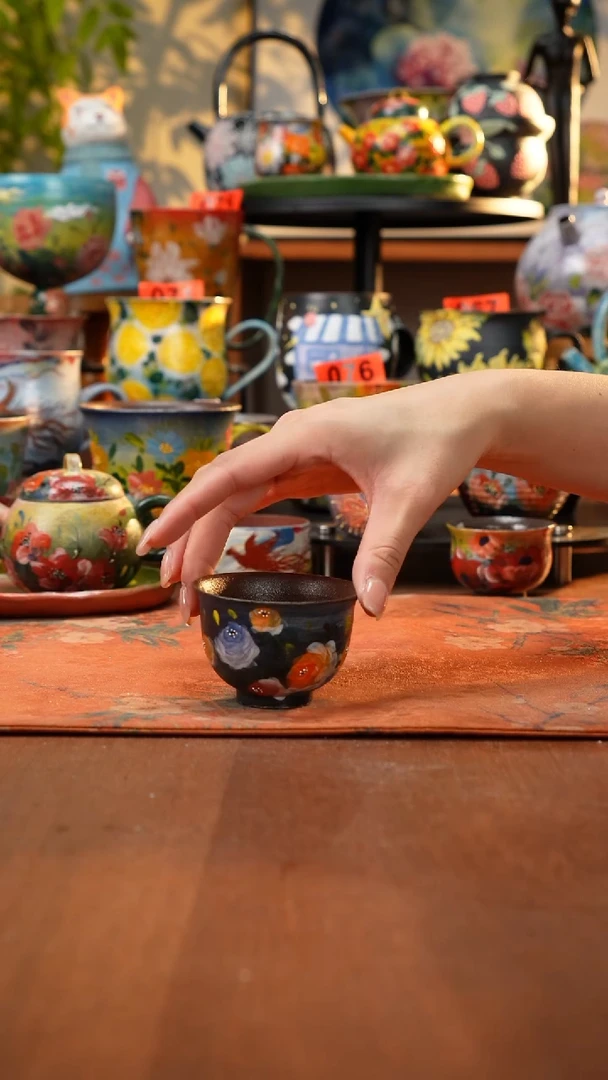 瓷片景德镇手工手绘414