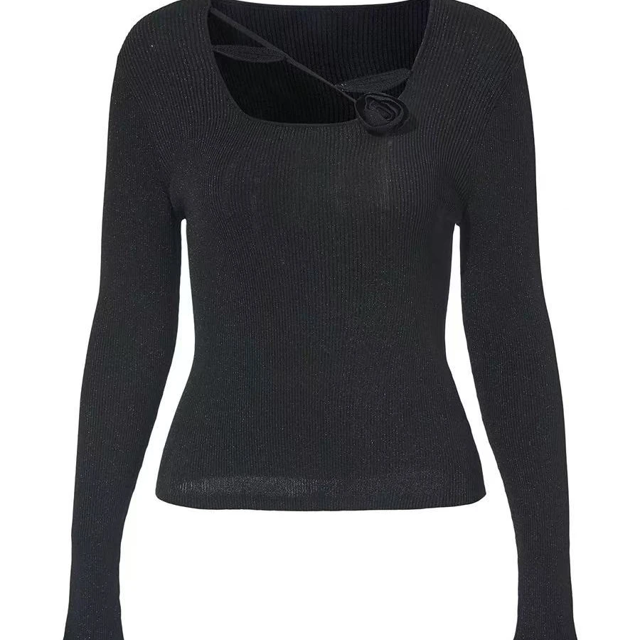 012黑色休闲毛衣